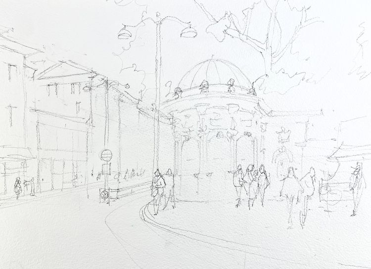 dibujo para acuarela