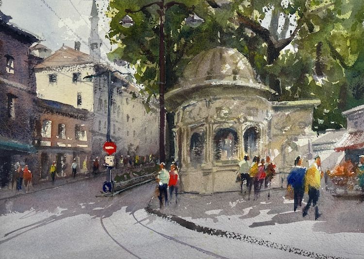 acuarela indstambul